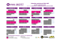Calendrier alternance 2026-2027 - M2 Marketing et Communication du Point de Vente